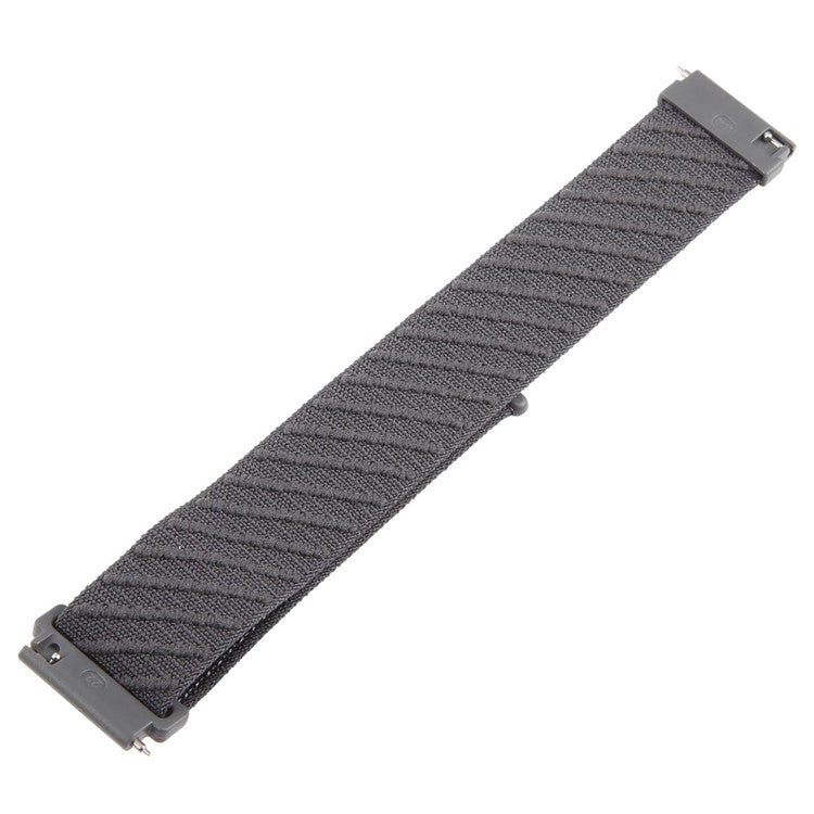 22mm Watch Band For Huawei Watch GT 5 Pro 46mm / GT 5 46mm / GT 4 46mm / Watch 4 / Samsung Galaxy Watch3 Nylon Loop Strap - Grey
