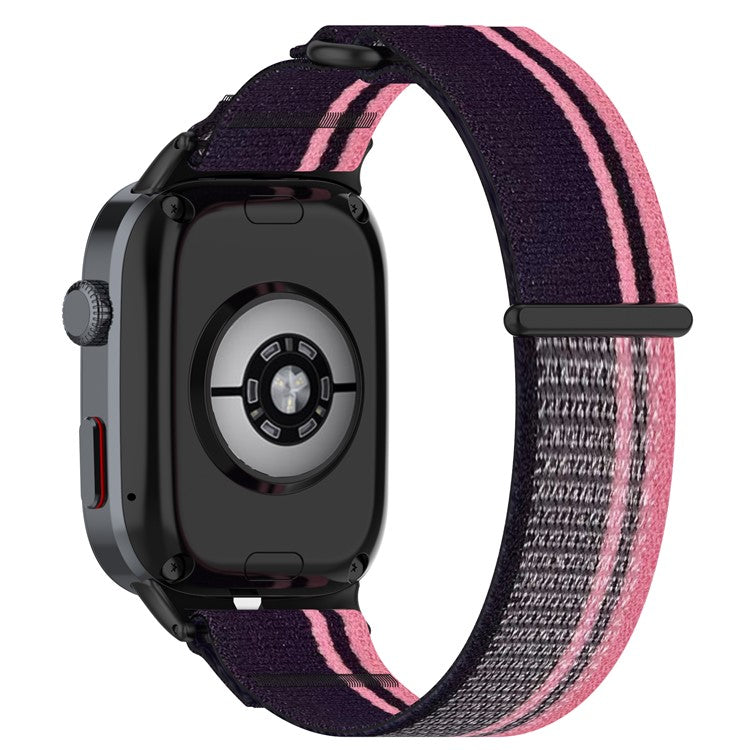 For Huawei Watch D2 Nylon Wrist Strap Magic Tape Loop Watch Band - Pink+Purple