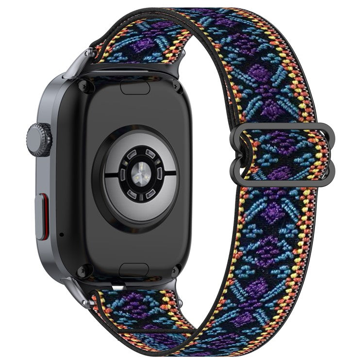 For Huawei Watch D2 Watch Band Nylon Braided Elastic Slide-Lock Clasp Breathable Strap - Blue Purple