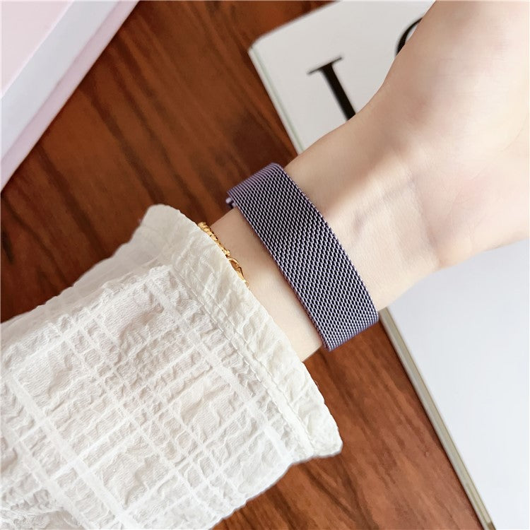 Watch Band For Huawei Band 10 / 9 / 8 Gradient Milanese Loop Stainless Steel Strap - Purple
