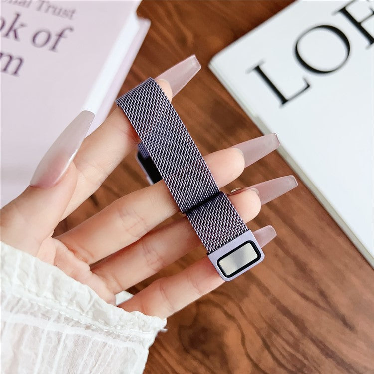 Watch Band For Huawei Band 10 / 9 / 8 Gradient Milanese Loop Stainless Steel Strap - Gold / Green