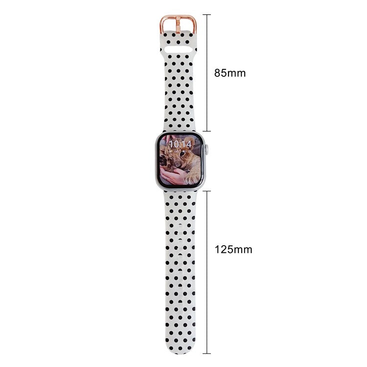 Watch Band for Apple Watch Series 10 Ultra 9 8 7 SE 6 5 4 3 2 1 46mm 49mm 45mm 44mm 42mm Pattern Printed Clear Silicone Strap - Flower
