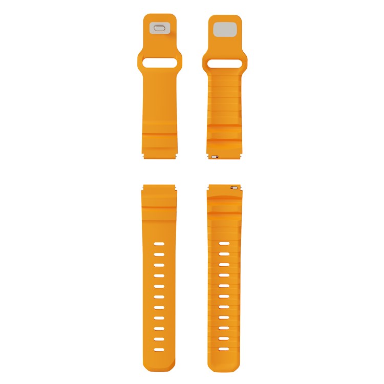 For Huawei Watch GT 5 46mm Fluorubber Strap 22mm Universal Adjustable Watch Band - Yellow