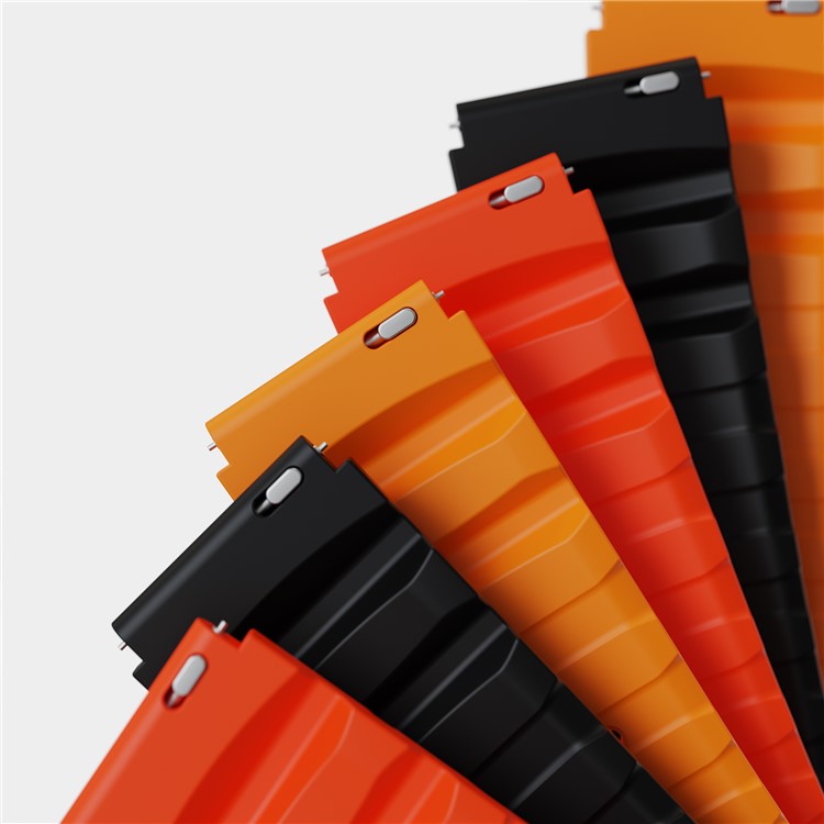 For Huawei Watch GT 5 46mm Fluorubber Strap 22mm Universal Adjustable Watch Band - Yellow