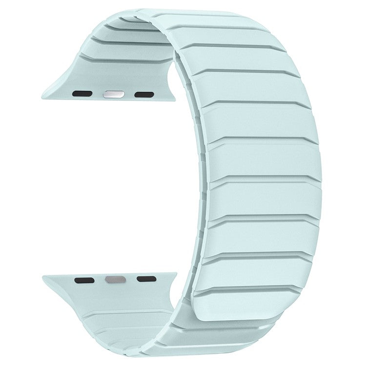Watch Band For Apple Watch Series 10 9 8 7 SE (2023) SE (2022) SE 6 5 4 3 2 1 42mm 41mm 40mm 38mm Fluororubber Wrist Strap - Light Cyan
