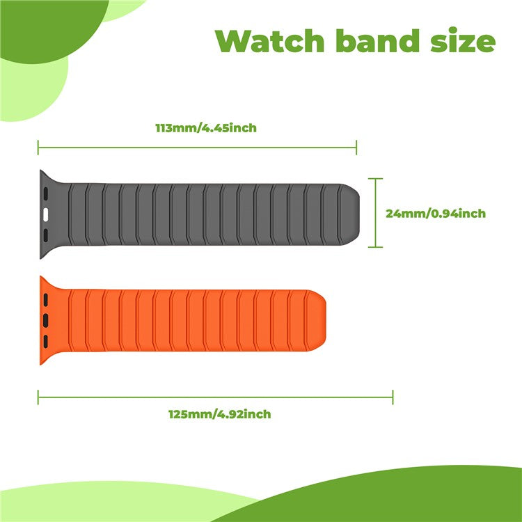 Watch Band For Apple Watch Series 10 9 8 7 SE (2023) SE (2022) SE 6 5 4 3 2 1 42mm 41mm 40mm 38mm Fluororubber Wrist Strap - Light Cyan