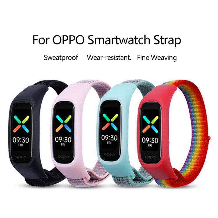 Nylon Watchband Adjustable Smart Watch Strap for OPPO Band Style/EVA Limited Edition - Pink
