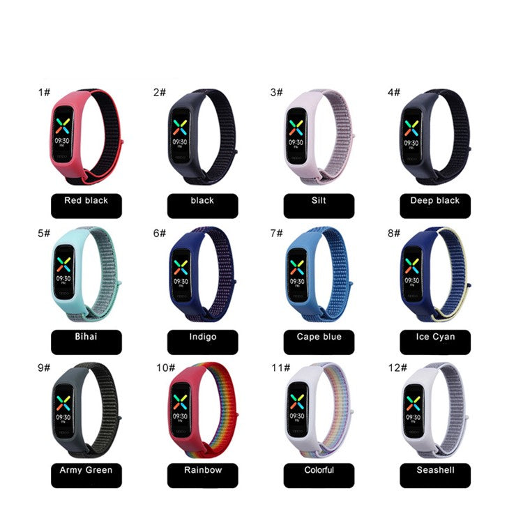 Nylon Watchband Adjustable Smart Watch Strap for OPPO Band Style/EVA Limited Edition - Pink