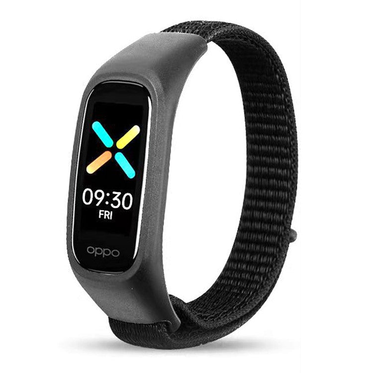 Nylon Watchband Adjustable Smart Watch Strap for OPPO Band Style/EVA Limited Edition - Black