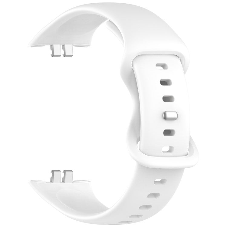 For Honor Choice ROSSINI 2i Silicone Watch Strap Reverse Buckle Sports Wrist Band - White