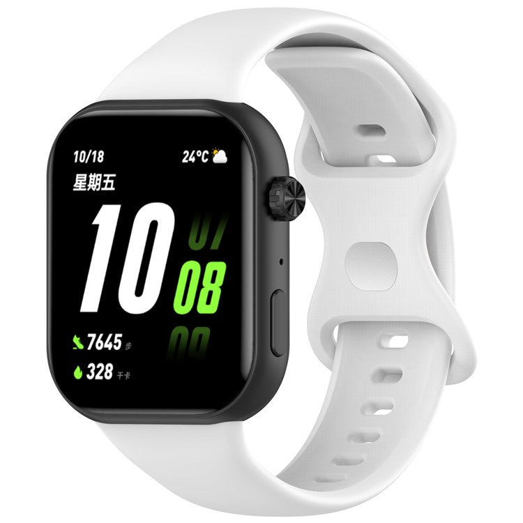 For Honor Choice ROSSINI 2i Silicone Watch Strap Reverse Buckle Sports Wrist Band - White