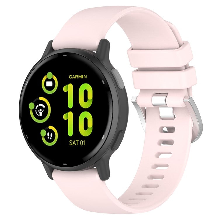 For Garmin Approach S50 Smartwatch Band 20mm Adjustable Sports Silicone Strap - Light Pink