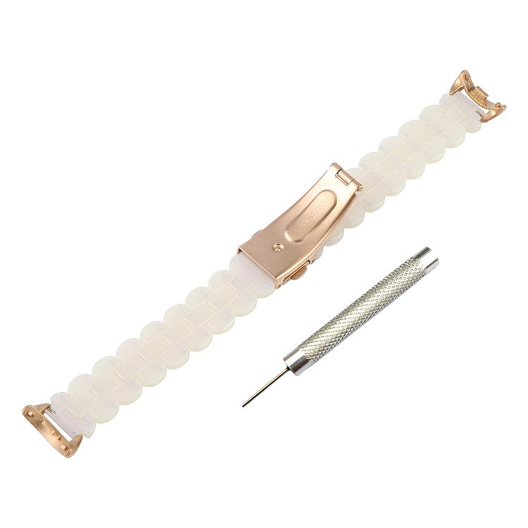 For Xiaomi Smart Band 9 / Band 8 Replacement Slim Resin Watch Strap with Adjustment Tool - Gradient White