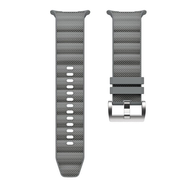 For Samsung Galaxy Watch Ultra 47mm Watch Strap Adjustable Sports Silicone Wrist Band - Grey