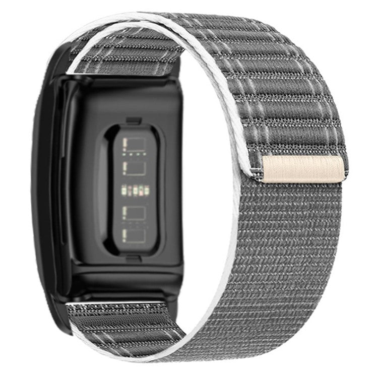 For WHOOP 4.0 Stylish Nylon Wrist Strap Magic Tape Loop Band with Protective Case - Grey