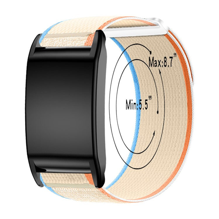 For WHOOP 4.0 Magic Tape Loop Band Stylish Nylon Wrist Strap with PC Protective Case - Pink