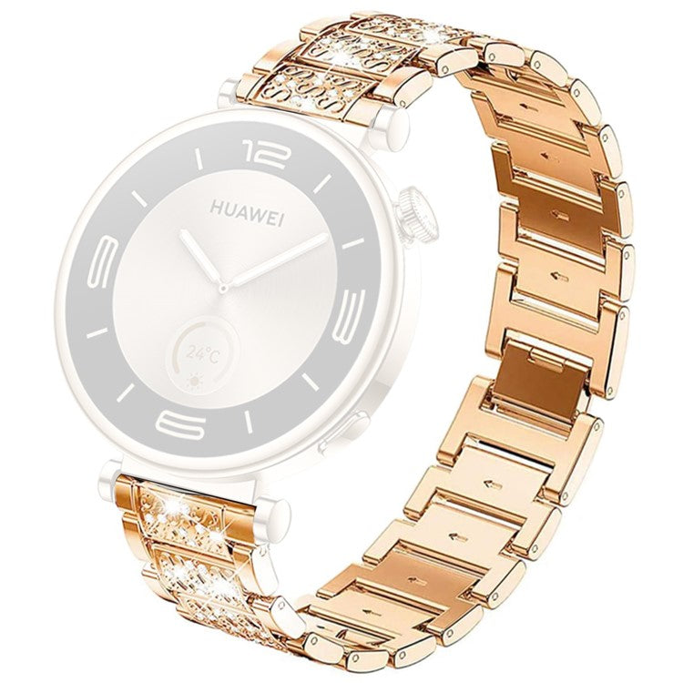 For Nokia Steel / Withings Steel HR 36mm Smartwatch Strap Rhinestone Decor Zinc Alloy Wrist Band - Rose Gold