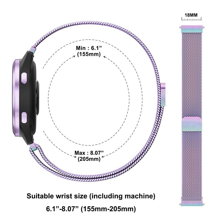 For Nokia Withings Steel HR 36mm / Steel Watch Band Magnetic Milanese Stainless Steel Strap - Colorful