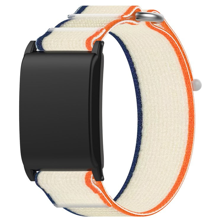 KALEBOL For WHOOP 4.0 Watch Strap Magic Tape Nylon Woven Wrist Band - Orange / Beige