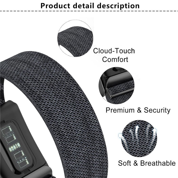 KALEBOL For WHOOP 4.0 Watch Strap Twill Elastic Nylon Woven Wrist Band - White