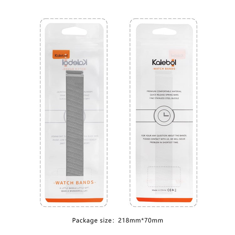 KALEBOL For WHOOP 4.0 Watch Strap Twill Elastic Nylon Woven Wrist Band - White