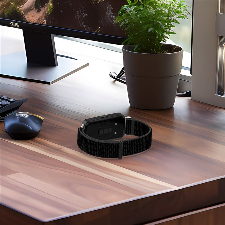 KALEBOL Watch Strap For Huawei Band 10 / 9 / 8 Magic Tape Nylon Replacement Wrist Band - Lime