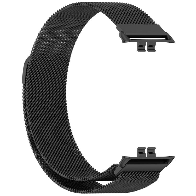 KALEBOL For Honor Choice ROSSINI 2i Watch Strap Magnetic Buckle Milanese Stainless Steel Wrist Band - Black