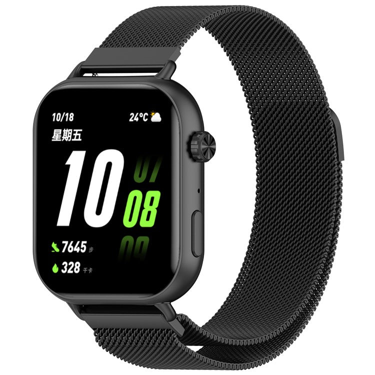 KALEBOL For Honor Choice ROSSINI 2i Watch Strap Magnetic Buckle Milanese Stainless Steel Wrist Band - Black