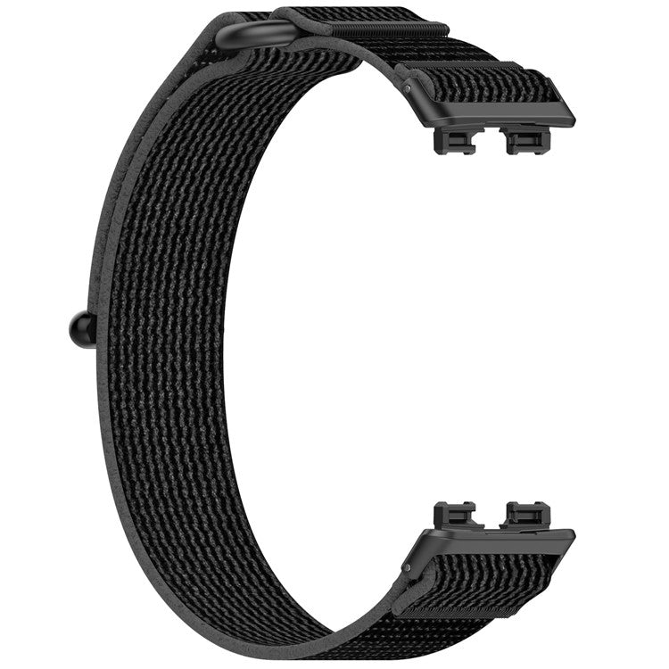 KALEBOL Watch Strap For Huawei Band 10  /  9  /  8 Adjustable Nylon Breathable Wrist Band - Black  /  Grey