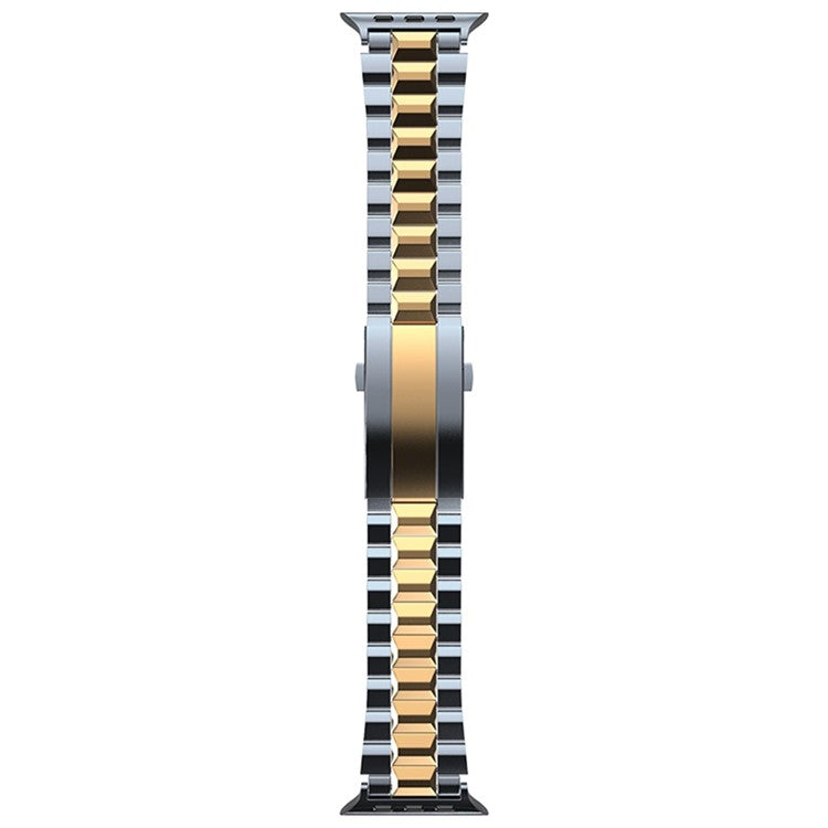 Wrist Band for Apple Watch Series 10 Ultra 9 8 7 SE 6 5 4 3 2 1 46mm 49mm 45mm 44mm 42mm Titanium Alloy Replacement Watch Strap - Blue+Gold