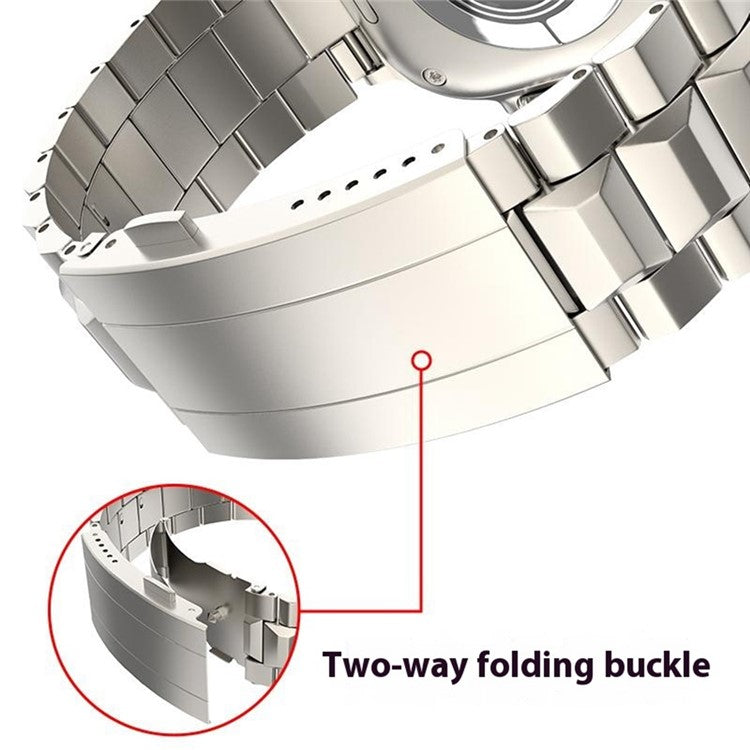 Wrist Band for Apple Watch Series 10 Ultra 9 8 7 SE 6 5 4 3 2 1 46mm 49mm 45mm 44mm 42mm Titanium Alloy Replacement Watch Strap - Blue+Gold