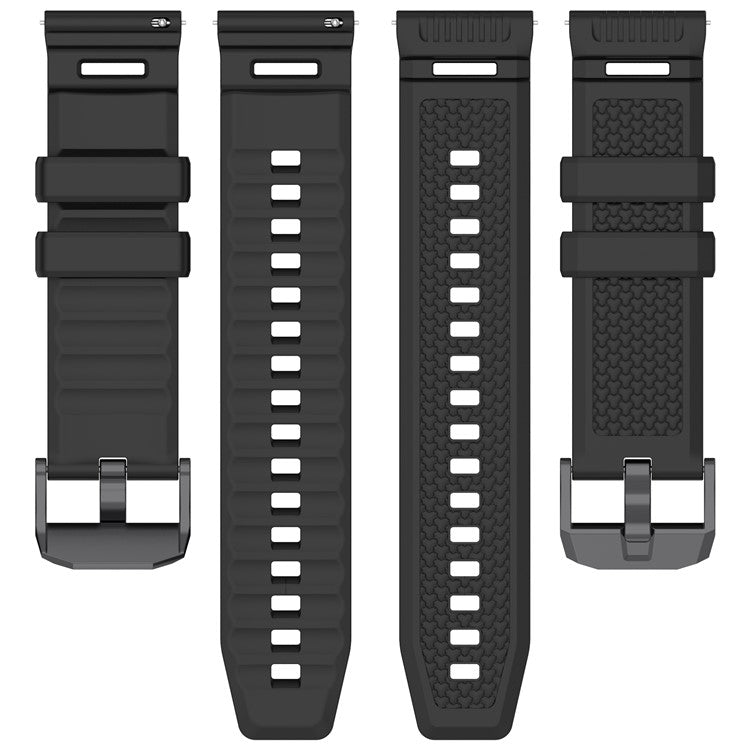 For TicWatch Atlas Silicone Strap Armor Style Flexible Silicone Adjustable Watch Band - Starlight