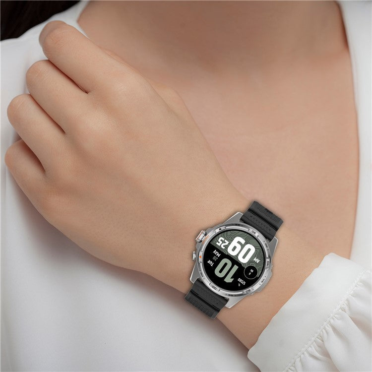 For TicWatch Atlas Silicone Strap Armor Style Flexible Silicone Adjustable Watch Band - Starlight