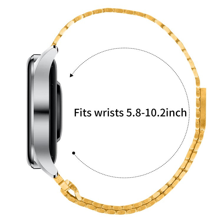 For Huawei Watch GT 3 SE Bands Stainless Steel Magnetic Clasp Watchband Wrist Strap - Gold
