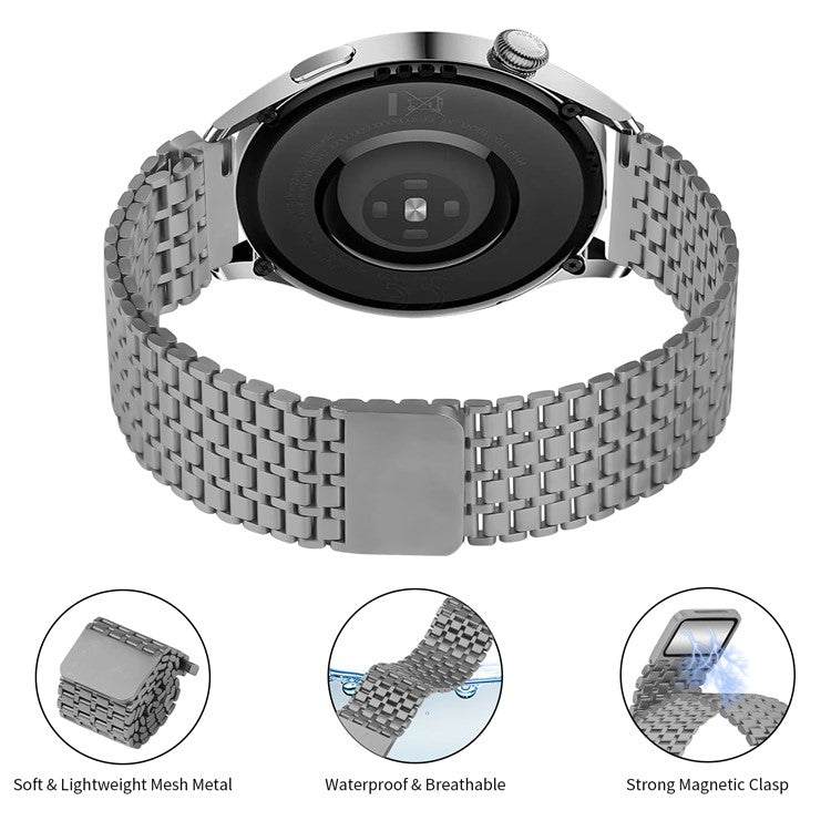For Huawei Watch GT 3 SE Bands Stainless Steel Magnetic Clasp Watchband Wrist Strap - Titanium