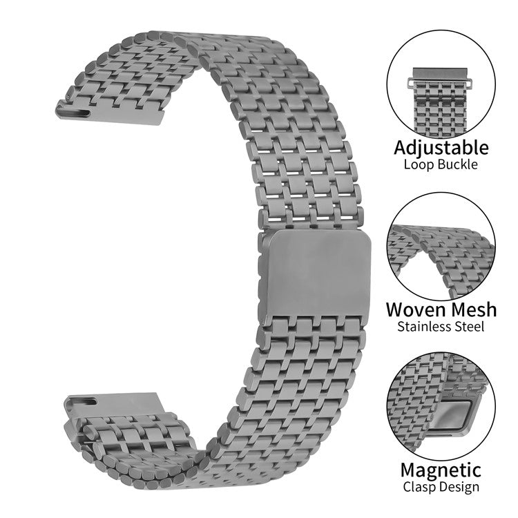For Huawei Watch GT 3 SE Bands Stainless Steel Magnetic Clasp Watchband Wrist Strap - Titanium
