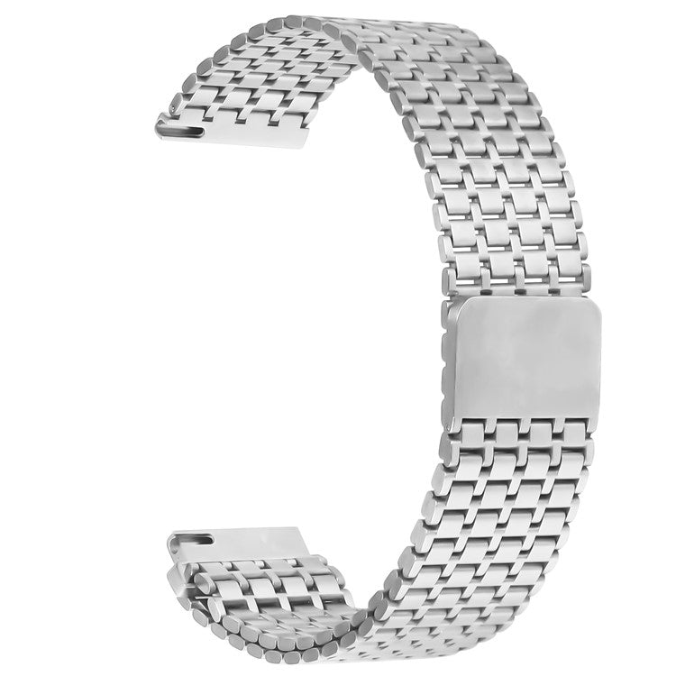 For Huawei Watch GT Runner Bands Stainless Steel Magnetic Clasp Silver Watch Strap