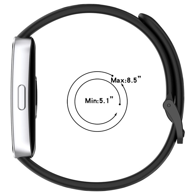 For Huawei Band 10 / 10 NFC / 9 / 9 NFC / 8 / 8 NFC Silicone Strap Multi Hole Design Smart Watch Band - Orange