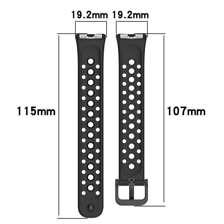 For Huawei Band 10 / 10 NFC / 9 / 9 NFC / 8 / 8 NFC Silicone Strap Multi Hole Design Smart Watch Band - Orange