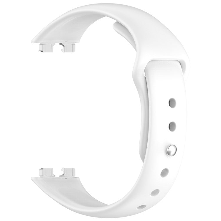For Huawei Band 10 / 10 NFC / 9 / 9 NFC / 8 / 8 NFC Silicone Wristband Replacement Strap Sports Fitness Tracker Band - White