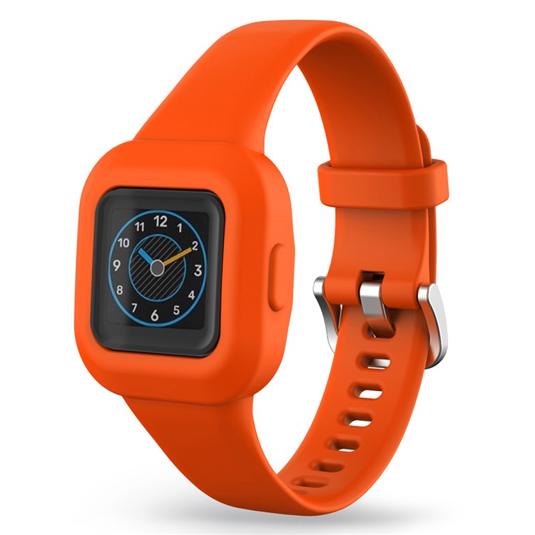For Garmin Fit RJ3 / Vivofit JR3 Silicone Watch Band Pattern Printing Wrist Strap Replacement - Orange