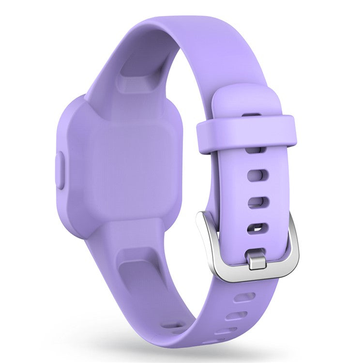 For Garmin Fit RJ3 / Vivofit JR3 Silicone Watch Band Pattern Printing Wrist Strap Replacement - Purple