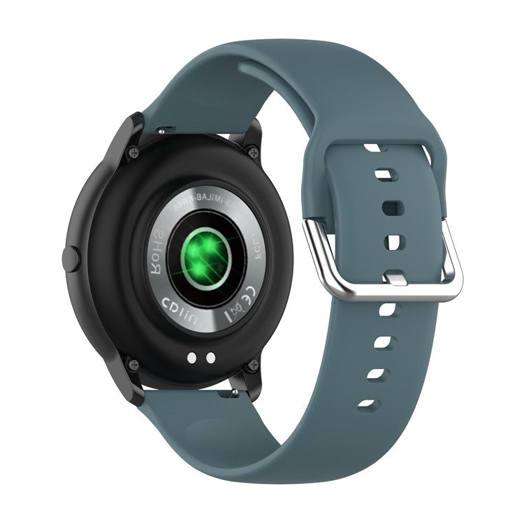 Replacement Sport Smartwatch Strap Silicone Wrist Band Small Size 22mm for YAMAY SW022/Imilab KW66 - Blackish Green