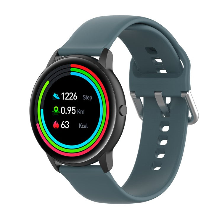 Replacement Sport Smartwatch Strap Silicone Wrist Band Small Size 22mm for YAMAY SW022/Imilab KW66 - Blackish Green