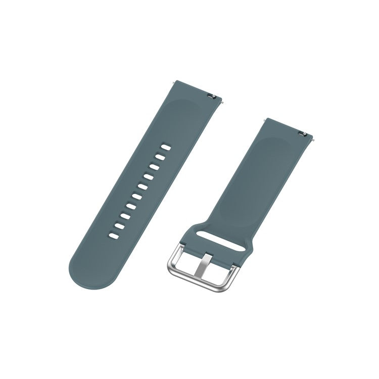 Replacement Sport Smartwatch Strap Silicone Wrist Band Small Size 22mm for YAMAY SW022/Imilab KW66 - Blackish Green