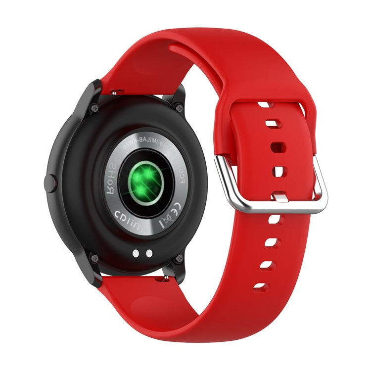 Silicone Sport Watch Band Replacement Wrist Strap Large Size 22mm for YAMAY SW022/Imilab KW66 - Red