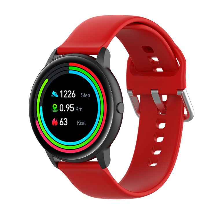 Silicone Sport Watch Band Replacement Wrist Strap Large Size 22mm for YAMAY SW022/Imilab KW66 - Red