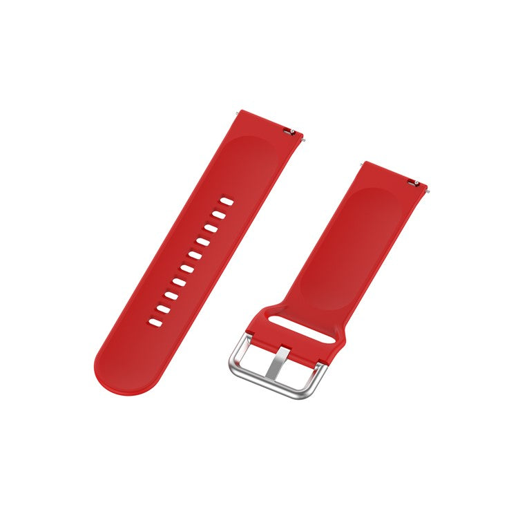 Silicone Sport Watch Band Replacement Wrist Strap Large Size 22mm for YAMAY SW022/Imilab KW66 - Red