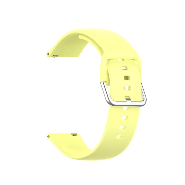 Silicone Sport Watch Band Replacement Wrist Strap Large Size 22mm for YAMAY SW022/Imilab KW66 - Yellow