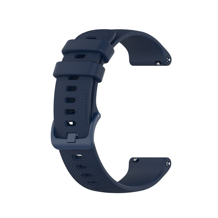 Replacement Silicone Smart Watch Band Adjustable Wrist Strap 20mm for Samsung Galaxy Watch4 Classic 46mm 42mm/Galaxy Watch4 44mm 40mm/Galaxy Watch 42mm/Garmin Vivoactive 3 - Navy Blue